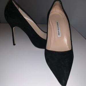 Manolo Blahnik Bb 105mm Suede Black